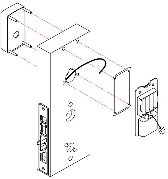 SDC E76 Series Standalone Electronic Lockset Installation Guide - Install the Mortise lock case
