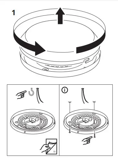 IKEA NAVLINGE 29cm LED Ceiling Lamp fig2