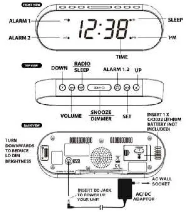 BLAUPUNKT Digital Alarm Clock Radio - Overview
