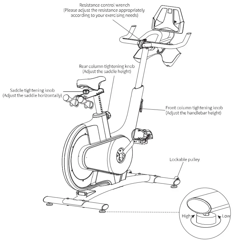 YESOUL YS003 Smart Cycling Bike - Knop