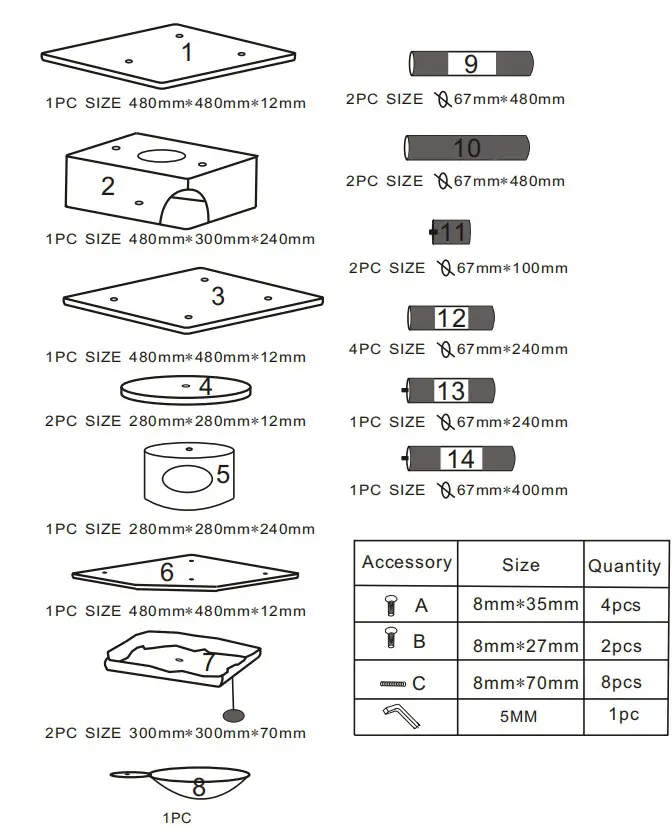 anko 43072910 Cat Tower XL- Contents