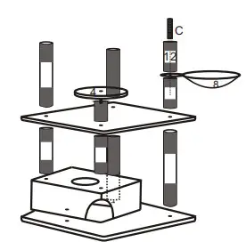 anko 43072910 Cat Tower XL- Step 4