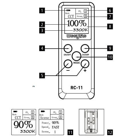 weeylite ninja 200 Professional Continuous LED Light- Remote Control