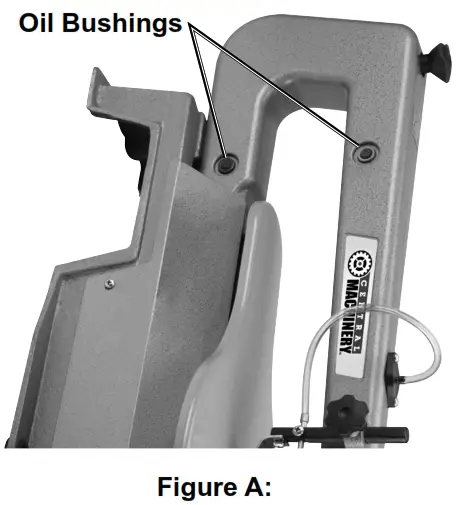 CENTRAL MACHINER 16 Inch Vriable Speed Scroll Saw - Lubrication