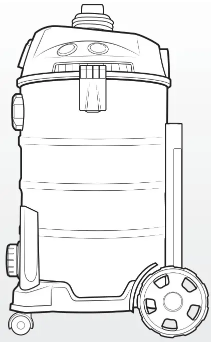 OZito VWD 1235PTO Wet and Dry Vacuum with Power Take Off 1250W 20L - Cover