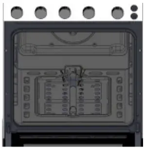 Euromaid EFS54FC SGB 54cm Freestanding Gas Cooker - Adjust