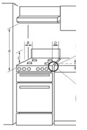 Euromaid EFS54FC SGB 54cm Freestanding Gas Cooker - Measurements