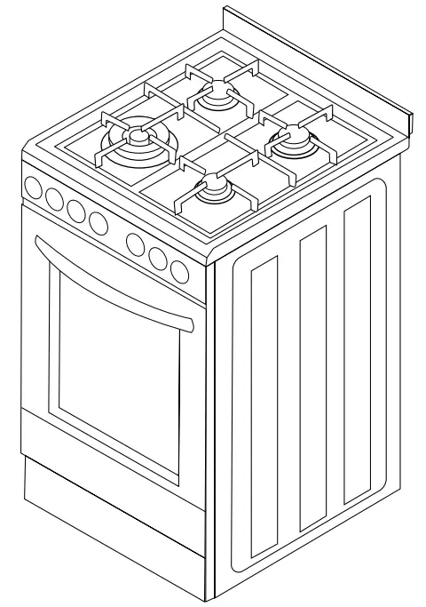 Euromaid EFS54FC SGB 54cm Freestanding Gas Cooker