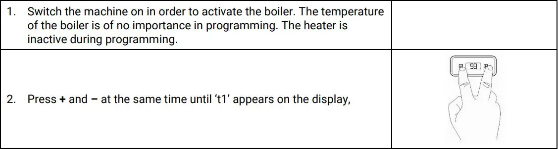ECM 81084 Classika PID Coffee Machine User Manual - Programming the temperature via the PID-display