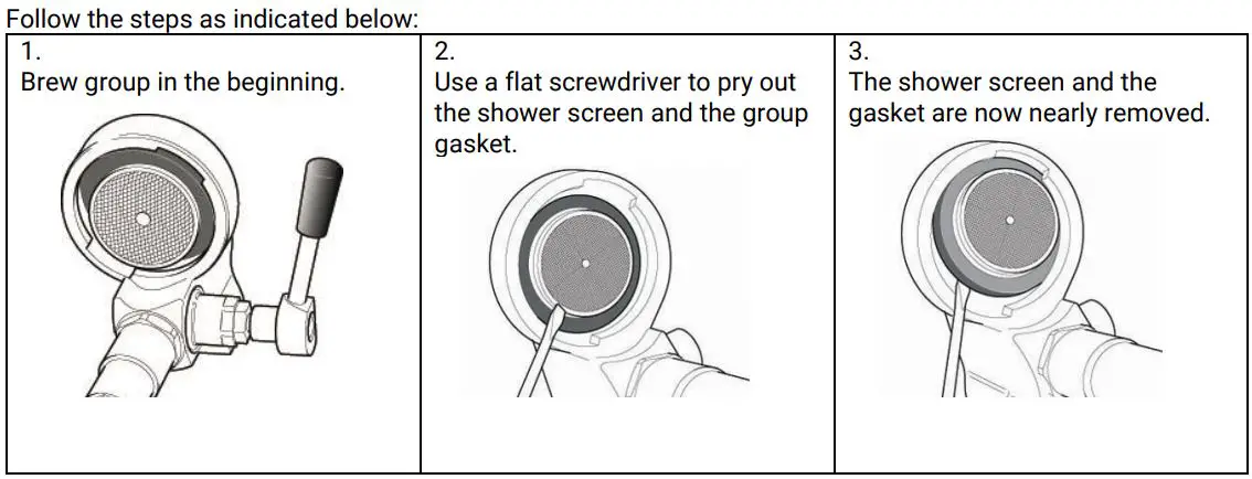 ECM 81084 Classika PID Coffee Machine User Manual - Replacing the group gasket and the shower screen