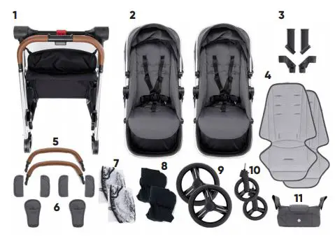babybee DUO2 Double Two Seat Set - What’s in the box