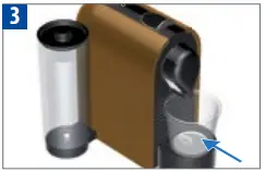 Nespresso Breville BEC300 Place a container
