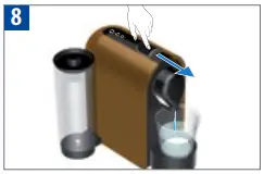 Nespresso Breville BEC300 Close the slider to start descaling