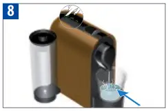 Nespresso Breville BEC300 User Manual Place a container under coffee outlet