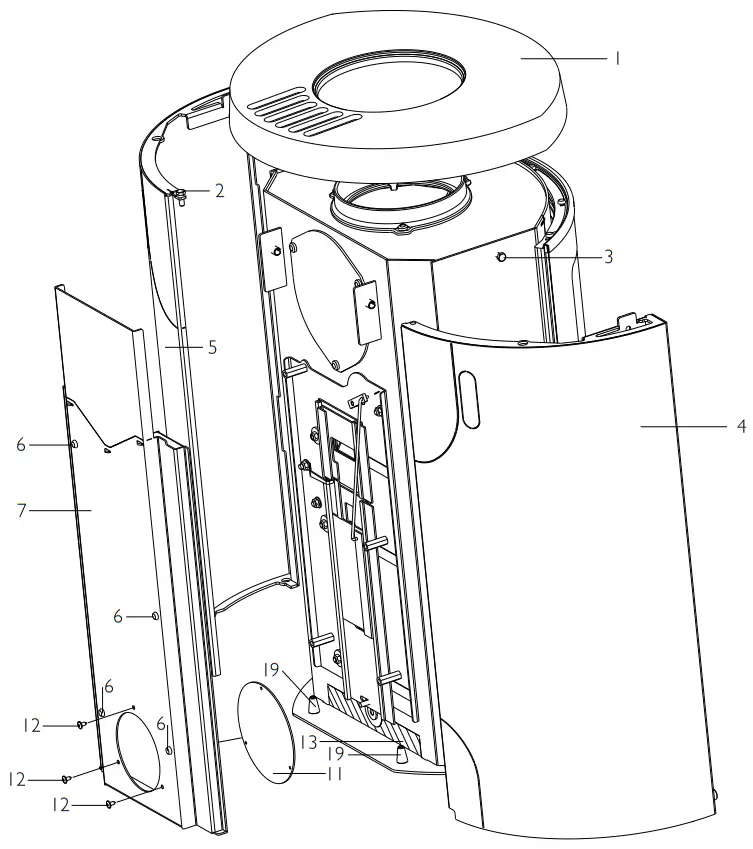 Hwam 3110 Wood Stove Continental Fireplace - Overview B