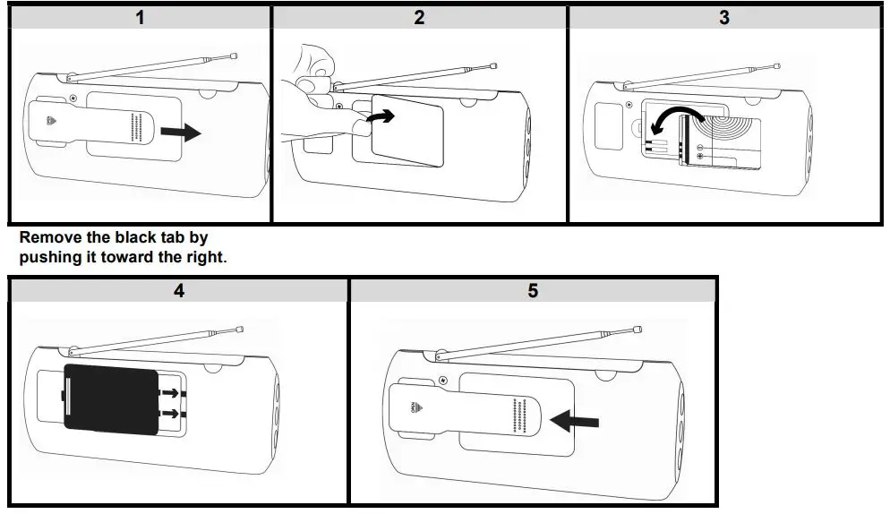 HAONING EP704 Rechargeable Radio User Manual - Battery Installation