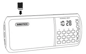 HAONING EP704 Rechargeable Radio User Manual - Insert your USB key or TF card