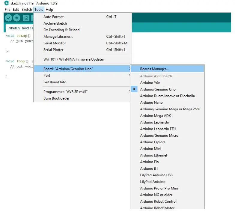 JOY-It WiFi module User Manual - Download the additional data from the board manager