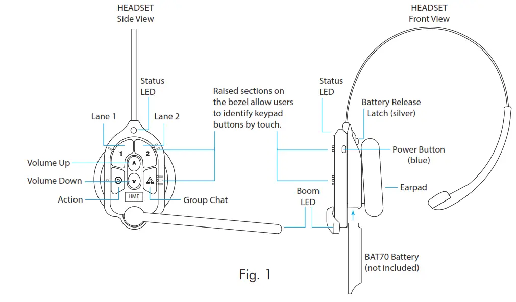 HME HS7000 NEXEO HDX All in One Headset - moderate