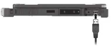 B360 Notebook Computer - Connecting a Device for USB Charging
