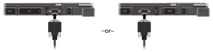 B360 Notebook Computer - Connecting a Serial Device