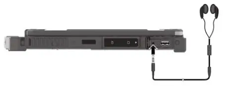 B360 Notebook Computer - Connecting an Audio Device