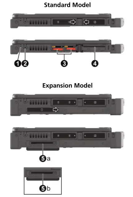 B360 Notebook Computer - Left-Side Components