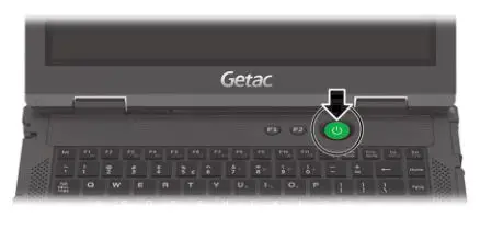 B360 Notebook Computer - Press the power button