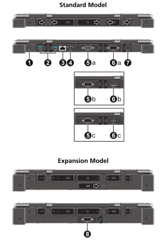 B360 Notebook Computer - Rear Components