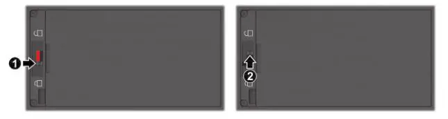 B360 Notebook Computer - Slide the battery latch