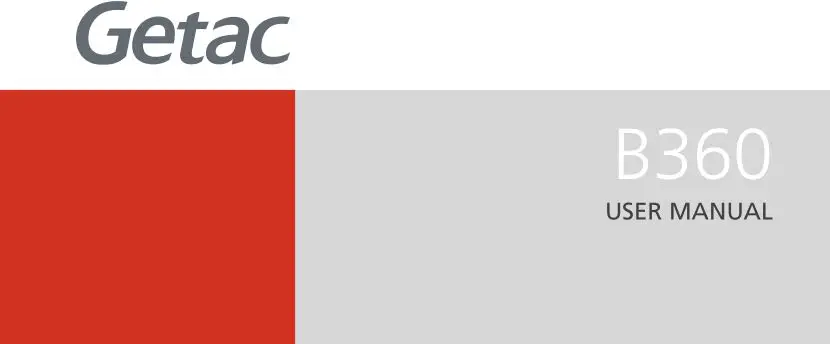 B360 Notebook Computer User Manual