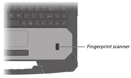 B360 Notebook Computer - Using the Fingerprint Scanner