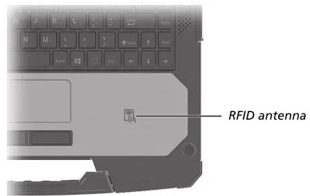 B360 Notebook Computer - Using the RFID Reader