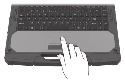 B360 Notebook Computer - Using the Touchpad