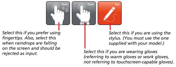 B360 Notebook Computer - Using the Touchscreen