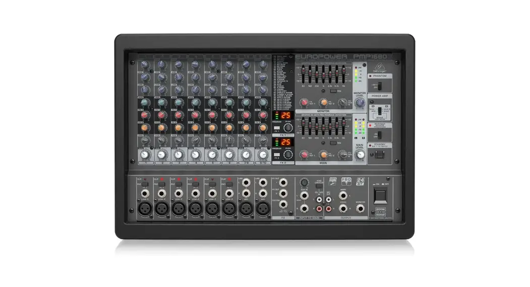 Behringer Europower Pmp1680s 1600-watt 10-channel Powered Mixer User Guide