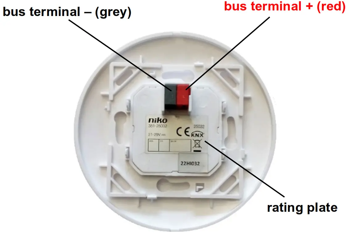 niko 25032 Swiss Garde 360 Presence KNX KLR RA Motion Detector - rear view