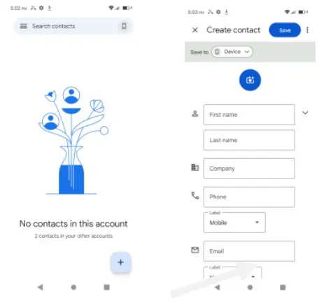 BLU PRODUCTS G71L Dual SIM Smartphone - Add a contact