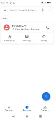 BLU PRODUCTS G71L Dual SIM Smartphone - Call log