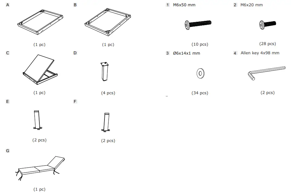 COSTWAY HW68668 Adjustable Wicker Chaise Lounge - fig2