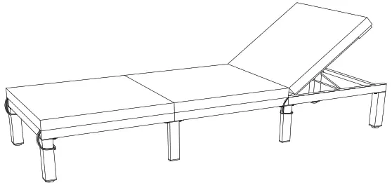 COSTWAY HW68668 Adjustable Wicker Chaise Lounge