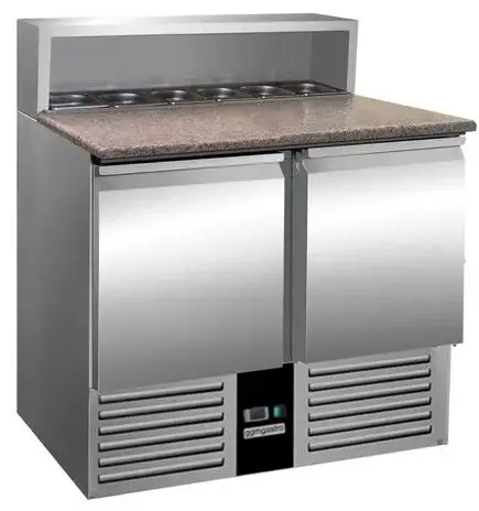 ggm gastro SAMG97N Stainless Steel Pizza Salad Prep Saladette Counter-product