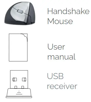 Bakker Elkhuizen VS4 Handshake Mouse Wireless - Package contents