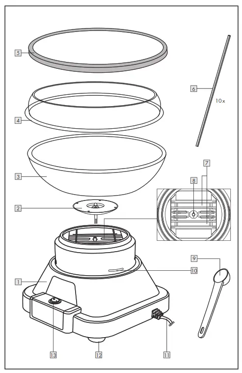SILVERCREST SZM 500 B1 Cotton Candy Floss Machine - 1