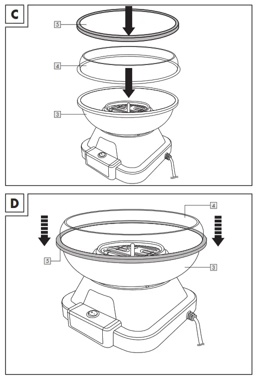 SILVERCREST SZM 500 B1 Cotton Candy Floss Machine - 3