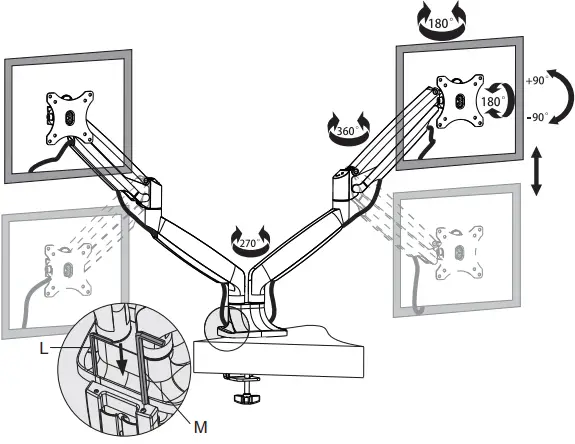 Neomounts NM-D750DSILVER Monitor Arm Gasveer-fig16