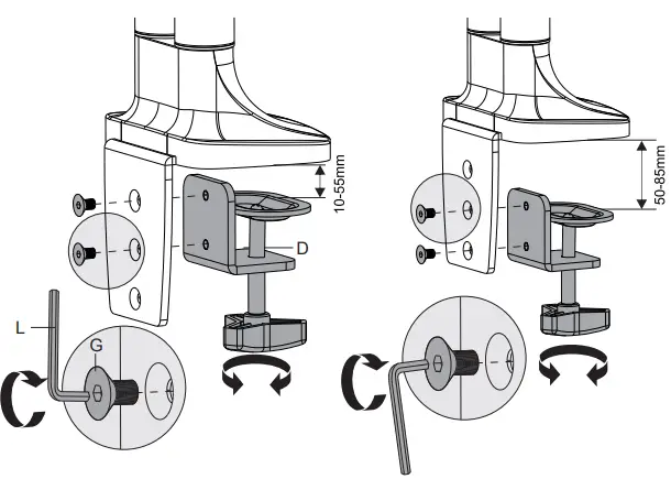 Neomounts NM-D750DSILVER Monitor Arm Gasveer-fig6