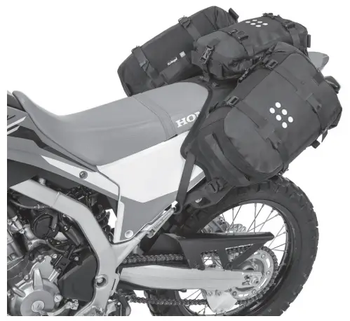 Kriega CRF300L Honda Perfect Fit Rally - mounting locations