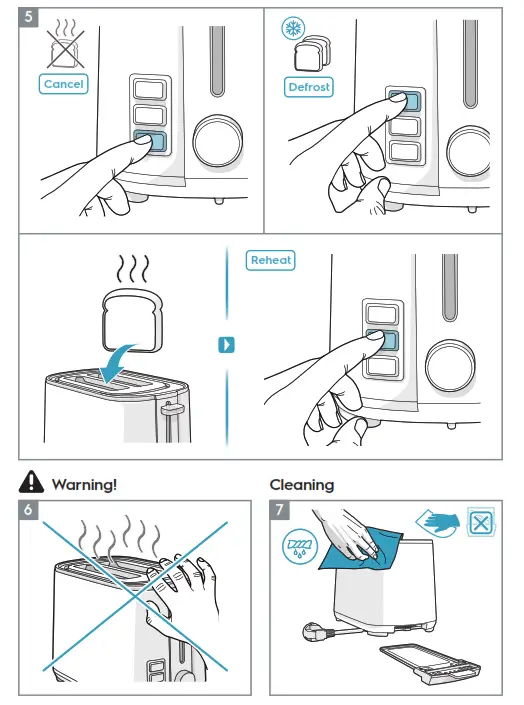 Electrolux E4T1 4ST Create 4 2 compartment toaster- fig 1