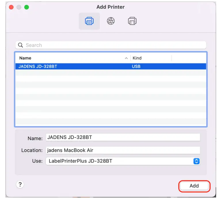 JADENS JD328BT x5 Bluetooth Shipping Label Printer - Figure 17
